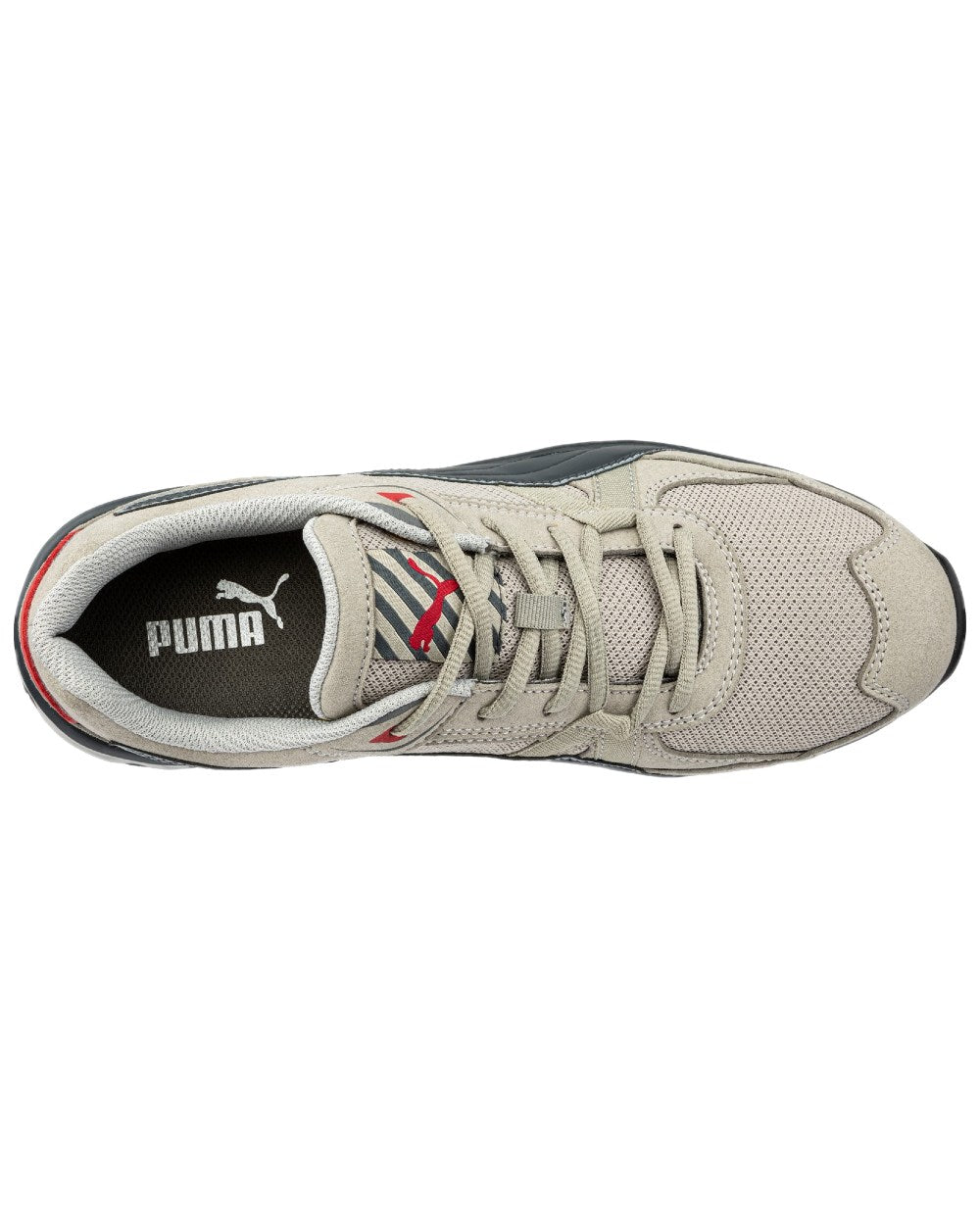 Grey Coloured Puma Safety Mens Vanti Low Safety Shoes S1PS on white background 