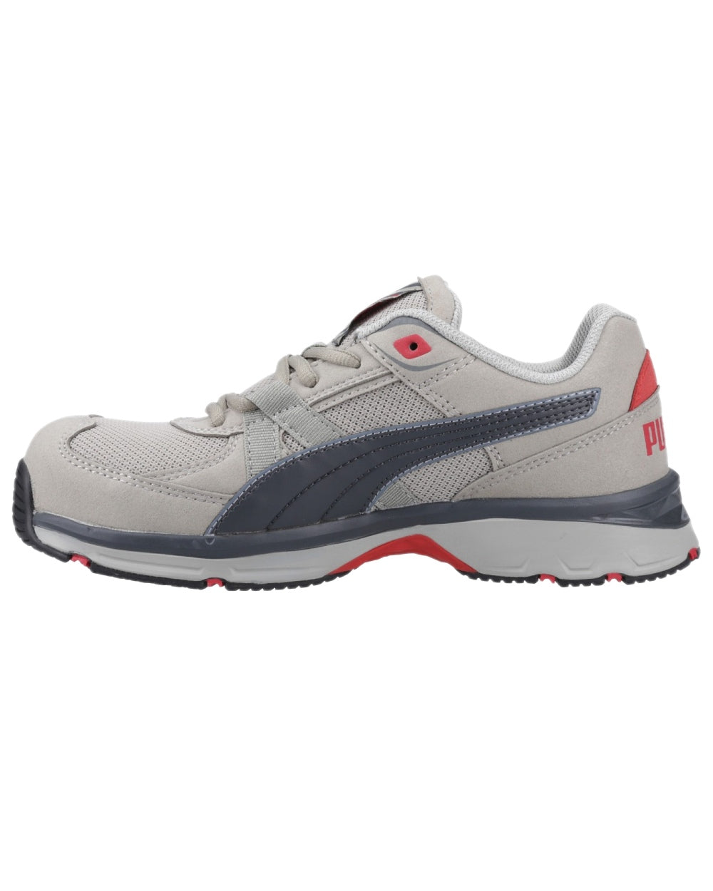 Grey Coloured Puma Safety Mens Vanti Low Safety Shoes S1PS on white background 