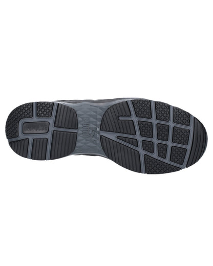 Black Coloured Puma Safety Mens Velocity 2.0 Low Safety Shoes S3S ESD on white background 