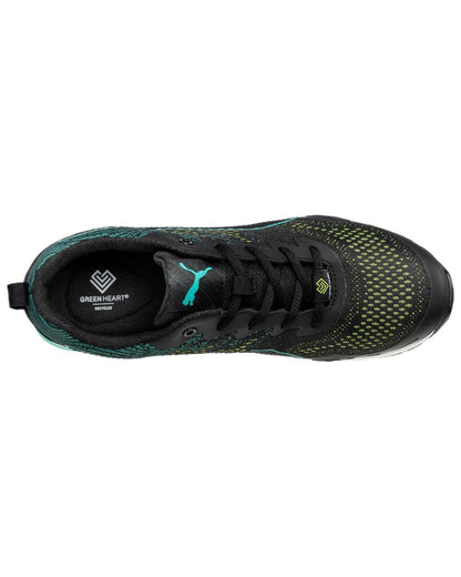 Black Blue Coloured Puma Safety Vivid Low Trainers on white background 
