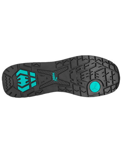 Black Blue Coloured Puma Safety Vivid Low Trainers on white background 