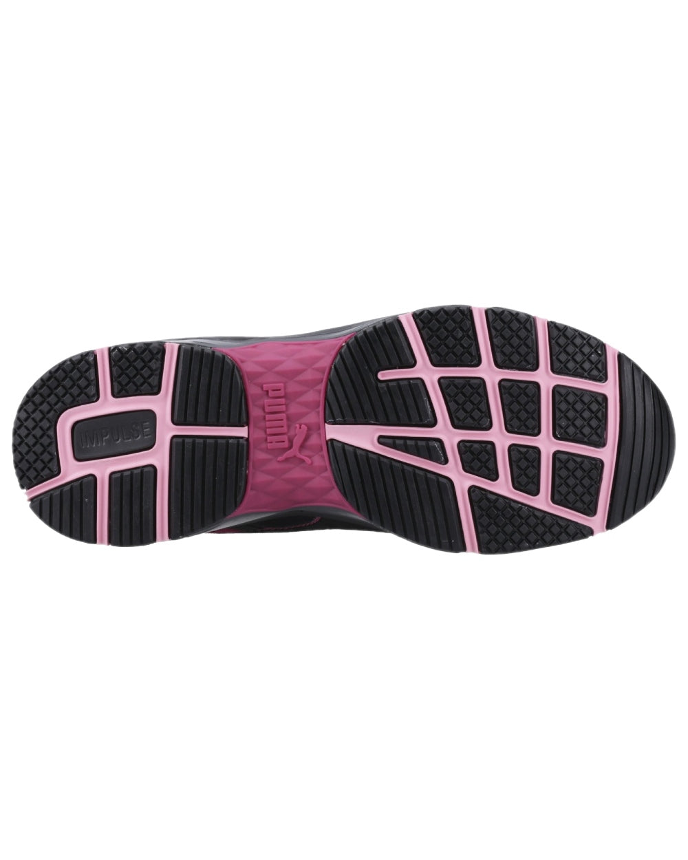 Black Coloured Puma Safety Womens Define Safety Trainers on white background 