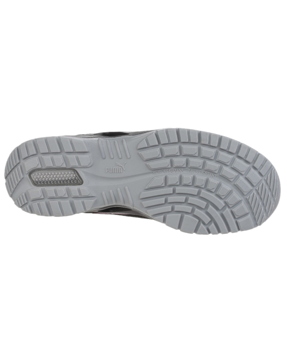 Black Coloured Puma Safety Womens Fuse Tech Lightweight Safety Trainers on white background 