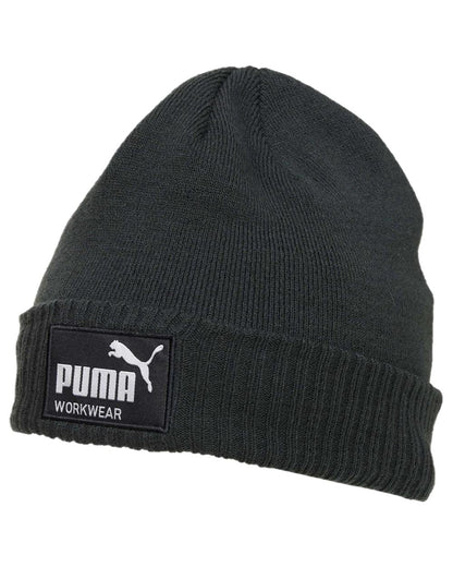 Carbon Coloured Puma Workwear Beanie on white background 