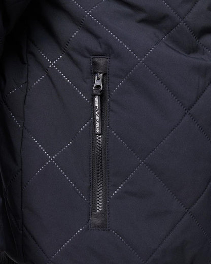 Carbon Coloured Puma Workwear Mens Essentials Hooded Winter Work Jacket on white background 