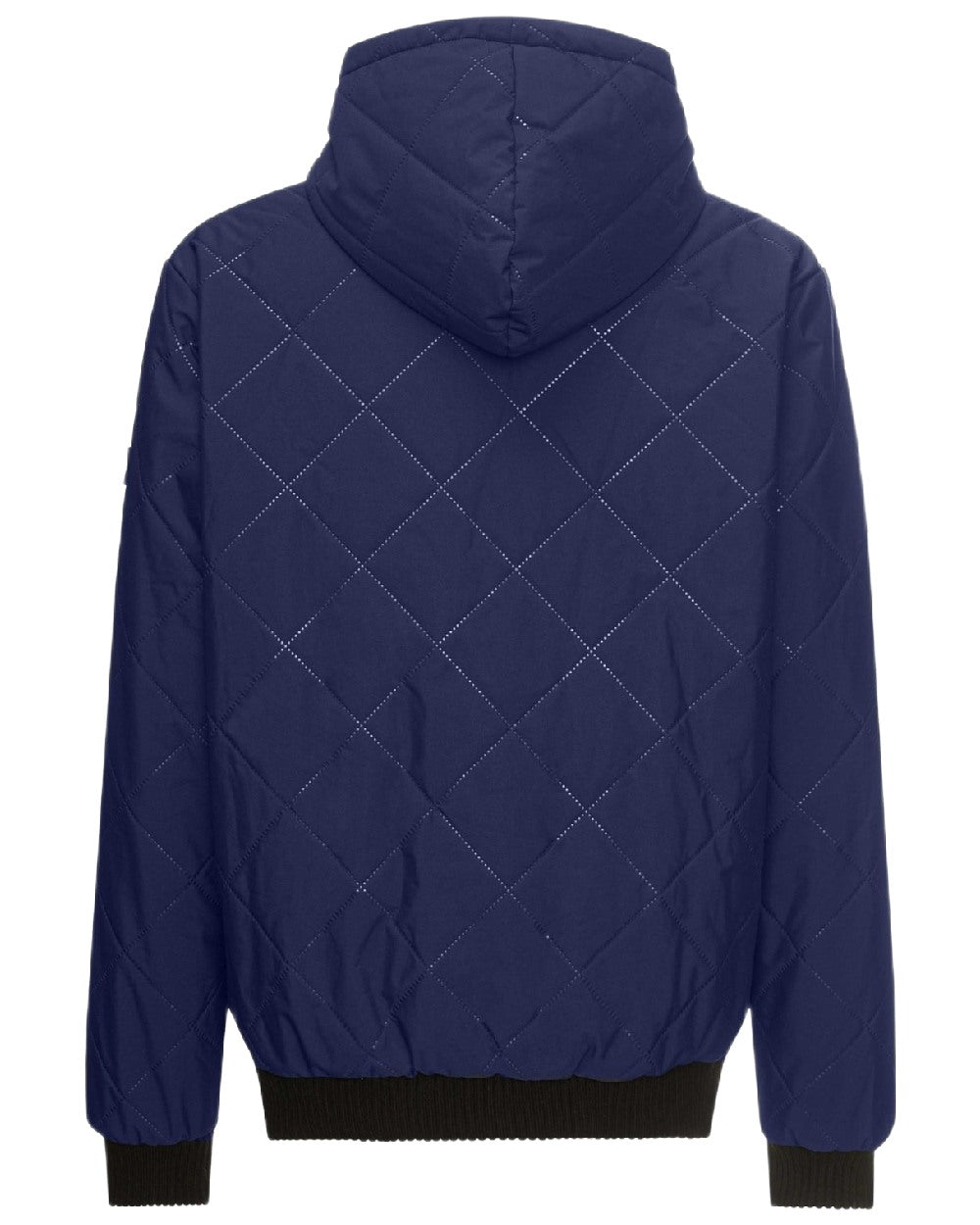 Navy Coloured Puma Workwear Mens Essentials Hooded Winter Work Jacket on white background 