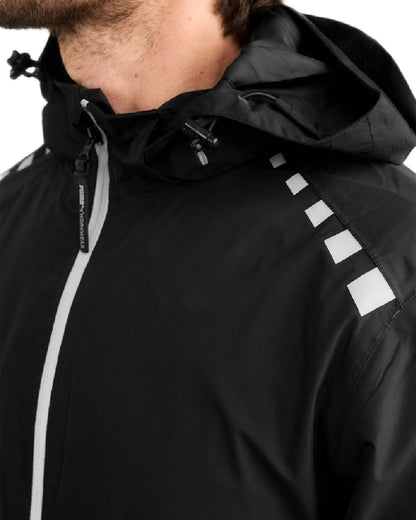 Carbon Coloured Puma Workwear Mens Essentials Rain Work Jacket on white background 
