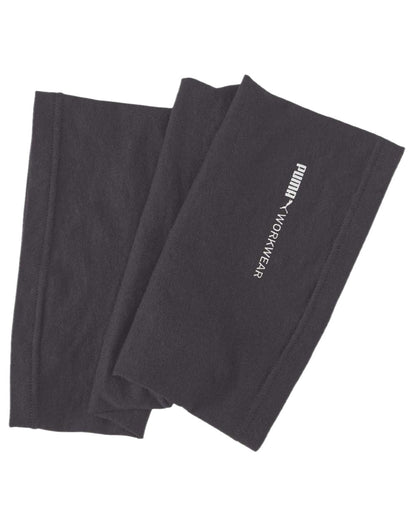 Ebony Coloured Puma Workwear Mens Multifunctional Scarf on white background 