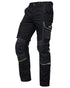 Black Neon Coloured Puma Workwear Mens Precision X Premium Work Trousers on white background 
