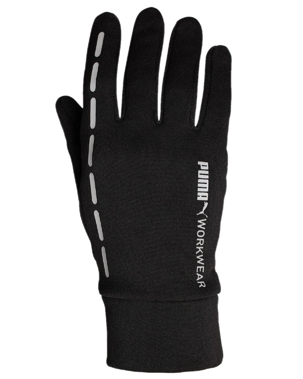Black Coloured Puma Workwear Work Gloves on white background 