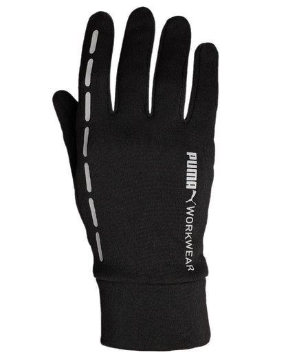 Black Coloured Puma Workwear Work Gloves on white background 