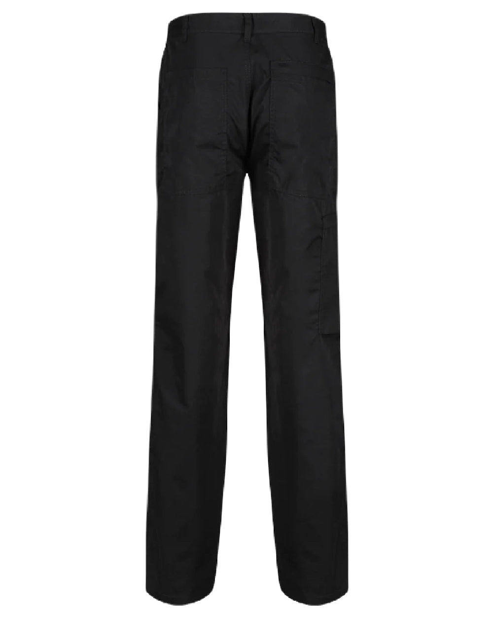 Black coloured Regatta Action Trousers on white background 