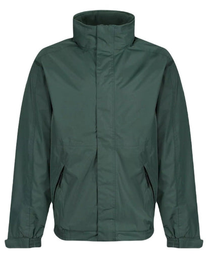 Dark Green Dark Grey coloured Regatta Dover Fleece Lined Bomber Jacket on white background 