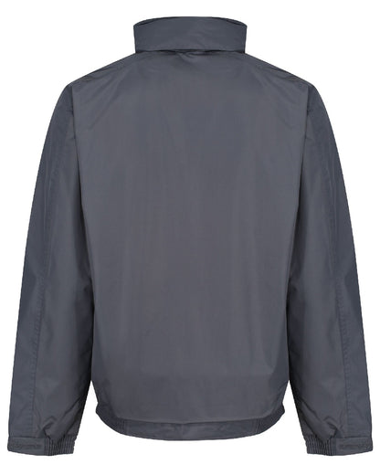 Seal Grey Black coloured Regatta Dover Fleece Lined Bomber Jacket on white background 