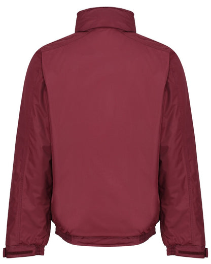 Burgundy coloured Regatta Dover Fleece Lined Bomber Jacket on white background 