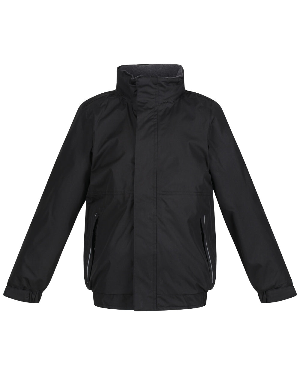 Black Ash coloured Regatta Kids Dover Fleece Lined Jacket on white background