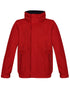 Classic Red Navy coloured Regatta Kids Dover Fleece Lined Jacket on white background 