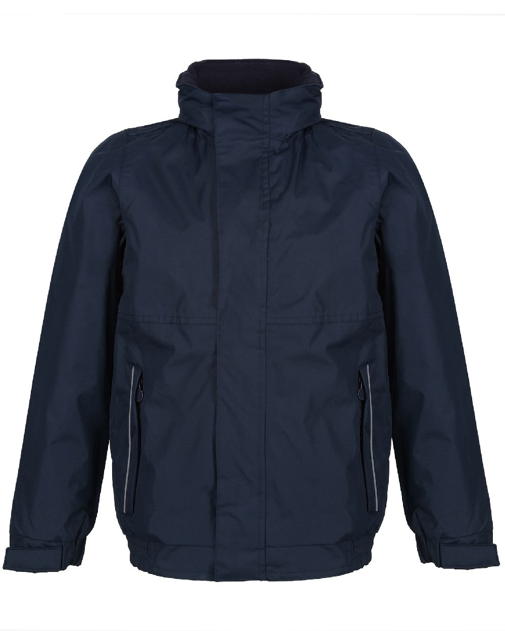 Navy Navy coloured Regatta Kids Dover Fleece Lined Jacket on white background 