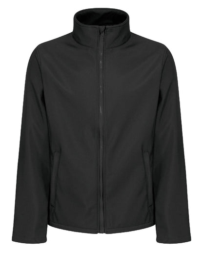 Black coloured Regatta Mens Ablaze Printable Softshell Jacket on white background 