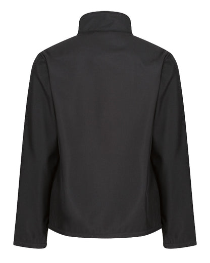 Black coloured Regatta Mens Ablaze Printable Softshell Jacket on white background 