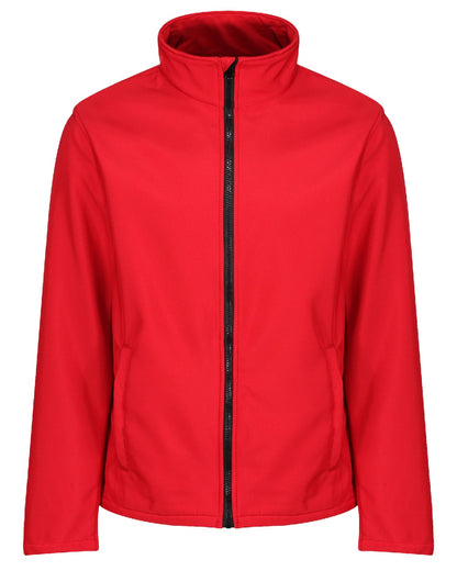 Classic Red Black coloured Regatta Mens Ablaze Printable Softshell Jacket on white background 
