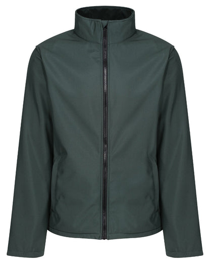 Dark Spruce Black coloured Regatta Mens Ablaze Printable Softshell Jacket on white background 