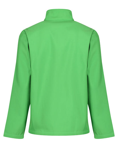 Extreme Green Black coloured Regatta Mens Ablaze Printable Softshell Jacket on white background 