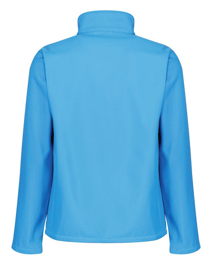 French Blue Navy coloured Regatta Mens Ablaze Printable Softshell Jacket on white background 