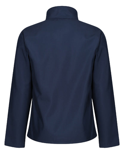 Navy French Blue coloured Regatta Mens Ablaze Printable Softshell Jacket on white background 