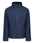 Navy coloured Regatta Mens Ablaze Printable Softshell Jacket on white background 