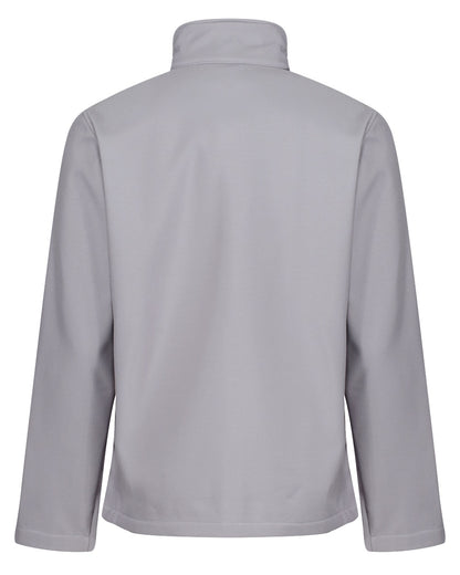 Rock Grey Black coloured Regatta Mens Ablaze Printable Softshell Jacket on white background 
