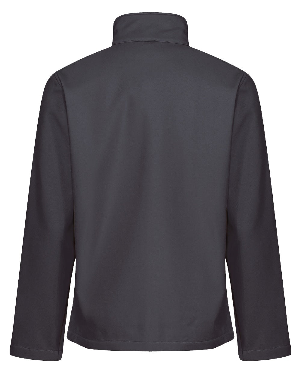Seal Grey Black coloured Regatta Mens Ablaze Printable Softshell Jacket on white background 