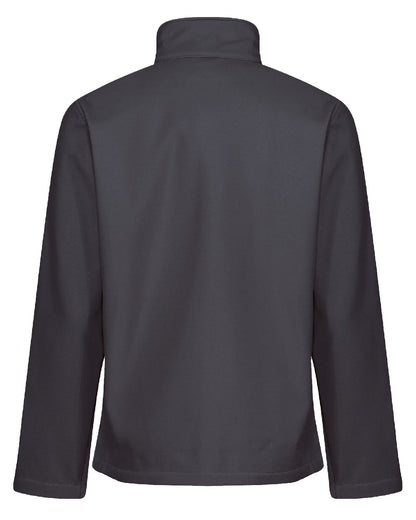 Seal Grey Black coloured Regatta Mens Ablaze Printable Softshell Jacket on white background 