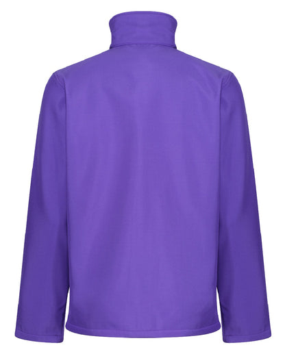 Vibrant Purple Black coloured Regatta Mens Ablaze Printable Softshell Jacket on white background 