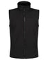 All Black coloured Regatta Mens Flux Softshell Bodywarmer on white background 