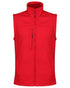 Classic Red coloured Regatta Mens Flux Softshell Bodywarmer on white background 