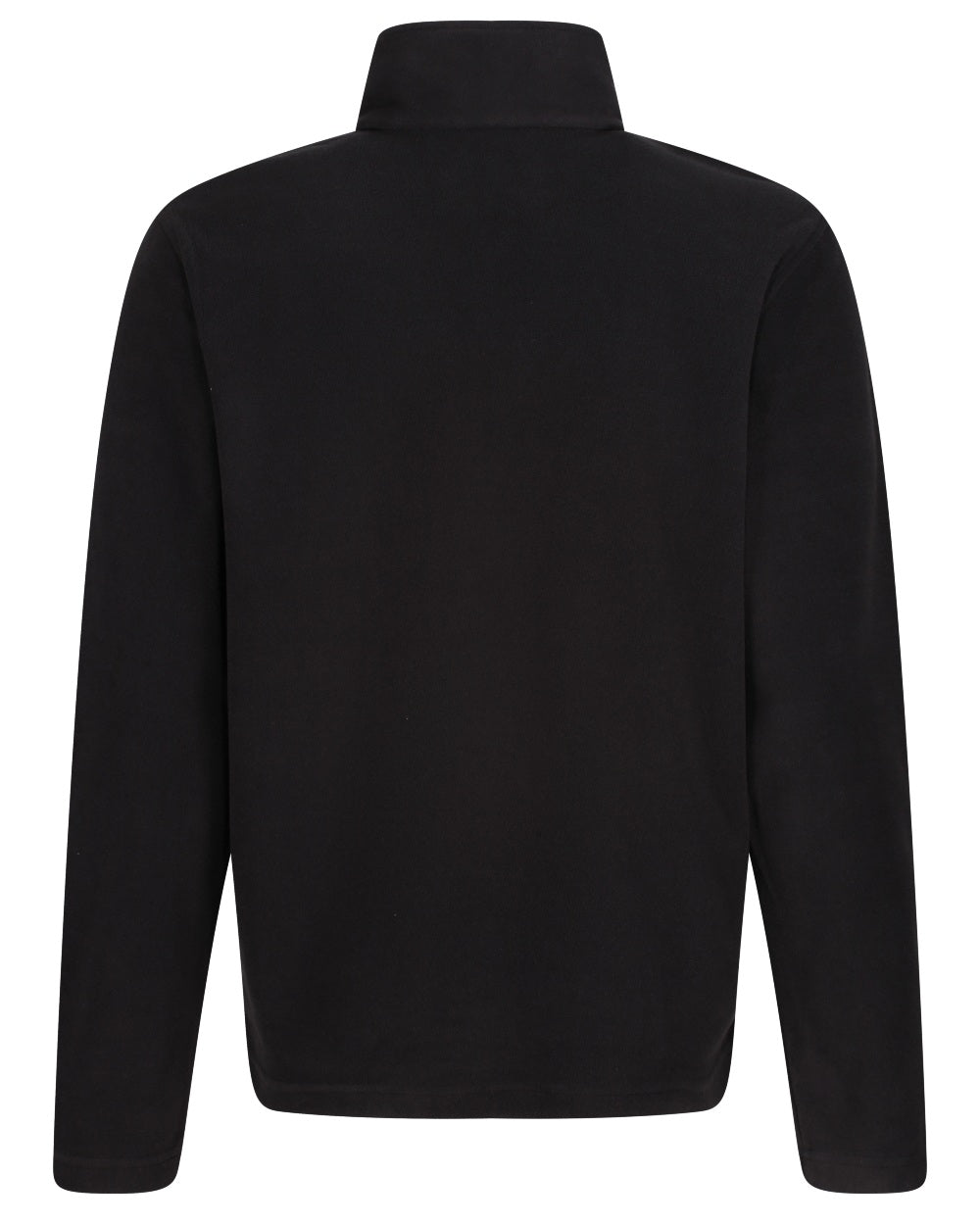 Black coloured Regatta Mens Micro Zip Neck Fleece on white background 