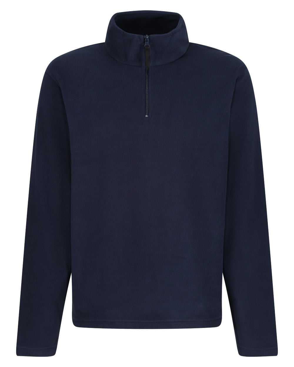 Dark Navy coloured Regatta Mens Micro Zip Neck Fleece on white background 