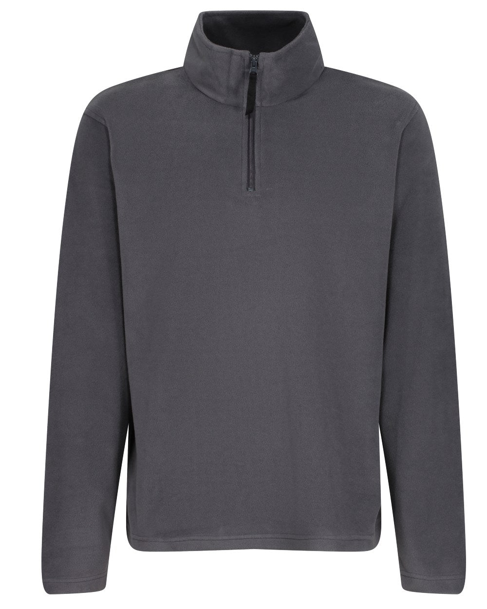 Seal Grey coloured Regatta Mens Micro Zip Neck Fleece on white background 