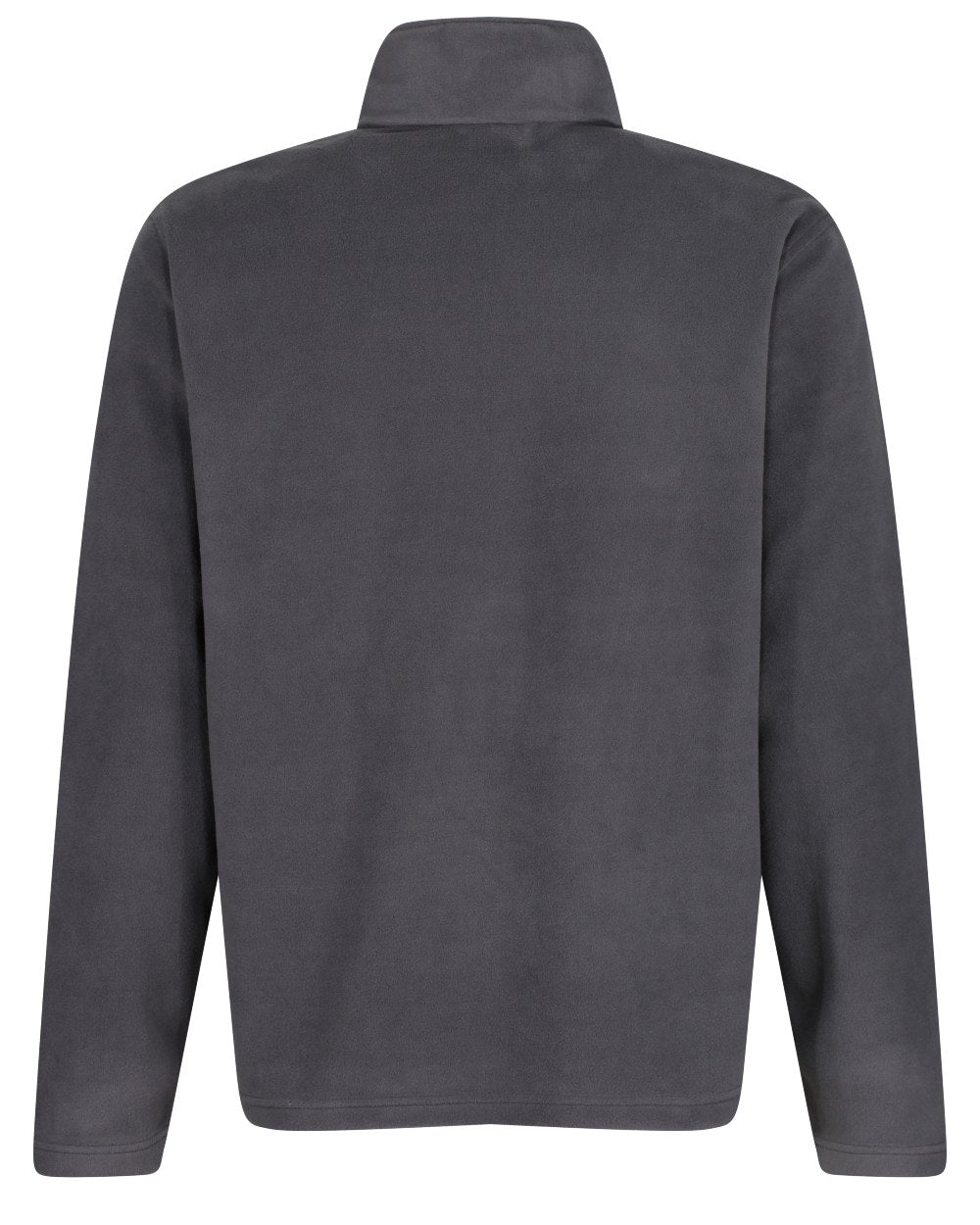 Seal Grey coloured Regatta Mens Micro Zip Neck Fleece on white background 