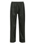 Dark Olive Coloured Regatta Pro Stormbreak Waterproof Overtrousers on white background 