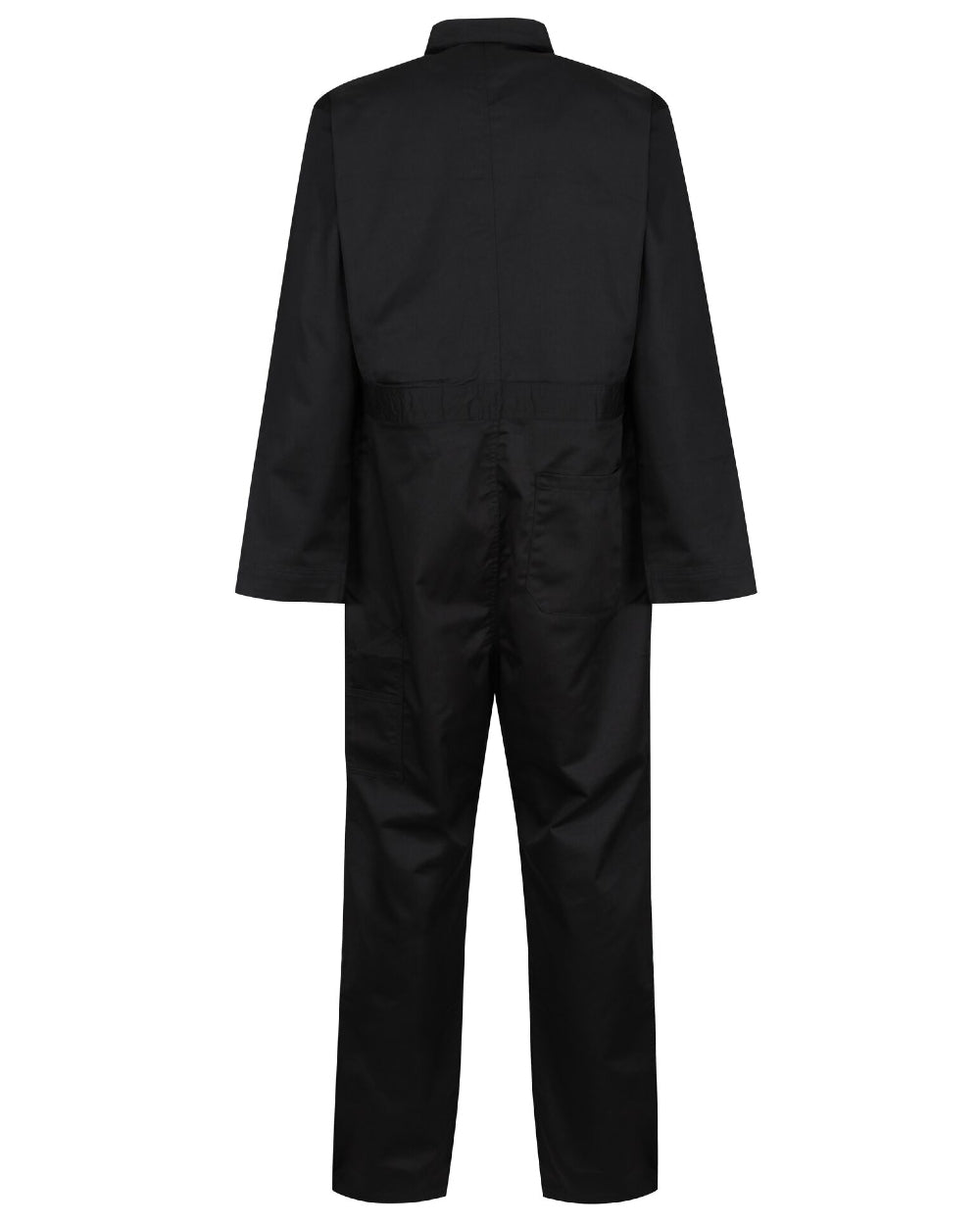 Black coloured Regatta Pro Stud Fasten Coverall on white background 