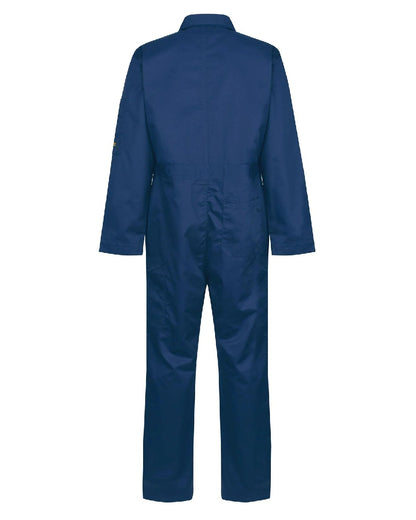 Royal Blue coloured Regatta Pro Stud Fasten Coverall on white background 