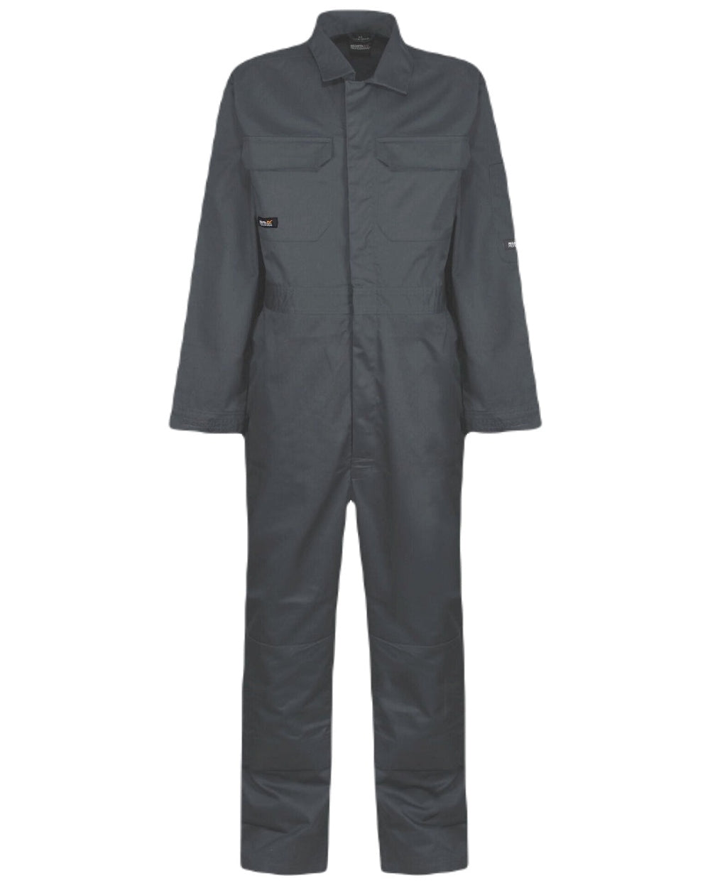 Sage coloured Regatta Pro Stud Fasten Coverall on white background 