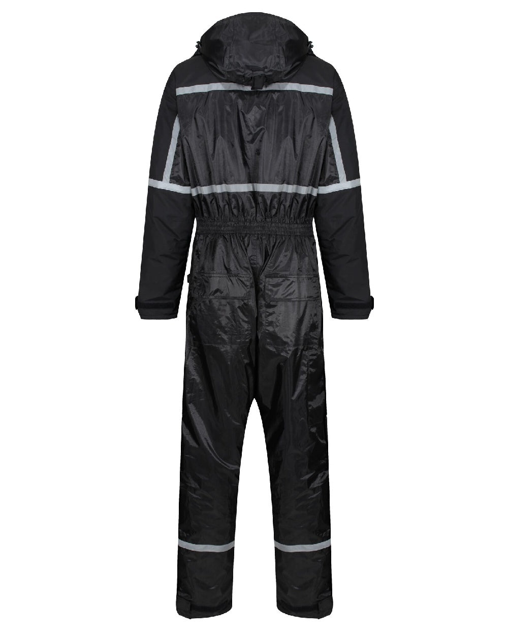 Black coloured Regatta Pro Waterproof Insulated Coverall on white background 