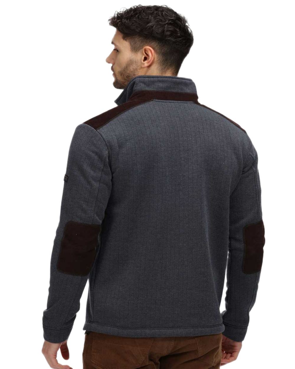 Navy Coloured Regatta Professional Holbeck Half Zip Fleece on white background 
