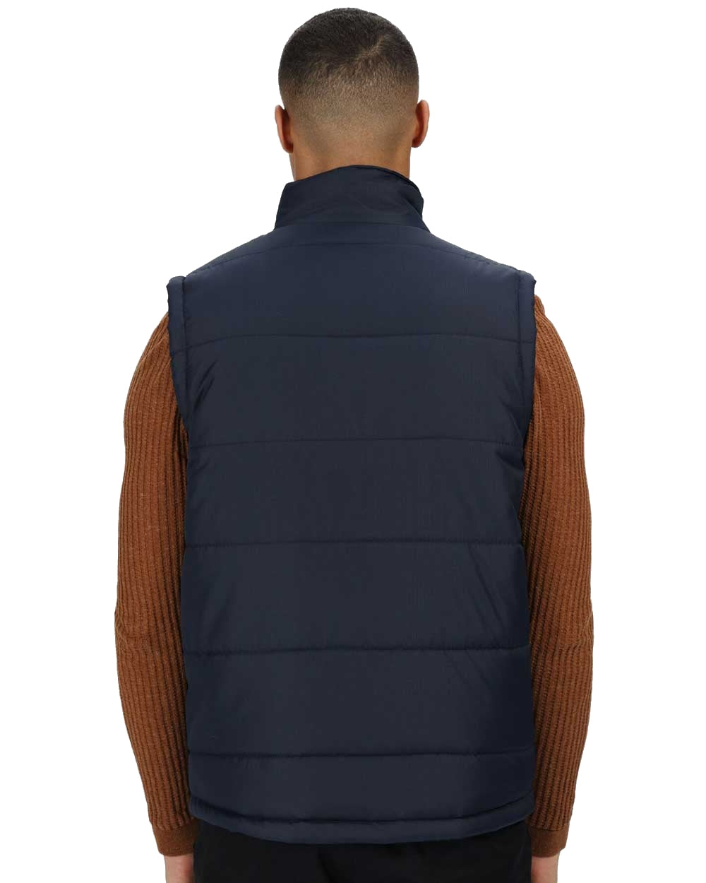 Navy coloured Regatta Steller Multi-Zip Ripstop Bodywarmer on white background 