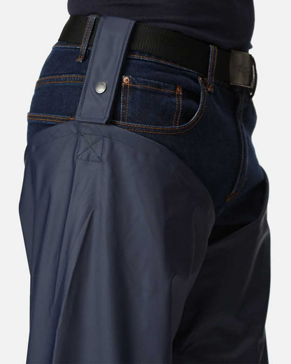 Navy coloured Regatta Stormflex Chaps on white background 