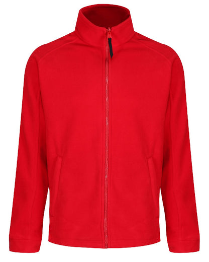 Classic Red coloured Regatta Thor III Fleece on white background 