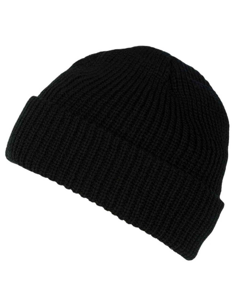 Black coloured Regatta Watch Hat on white background